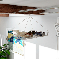 长方形1层不锈钢晒衣篮|晒衣篮晾衣网兜不锈钢平铺衣架袜子羊绒衫内衣家用神器晾毛衣专用