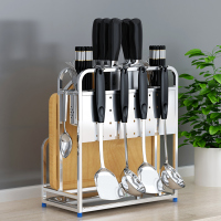 不锈钢刀架砧板架菜刀架菜板架子刀座刀具厨房用品收纳架筷子筒