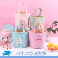 韩版可爱手提袋帆布饭盒袋便当包上班带饭包饭盒保温袋午餐保温包