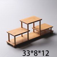 竹博古架(中高两低)|简约竹制小型博古架功夫茶具置物架子茶壶茶杯收纳摆件展示架