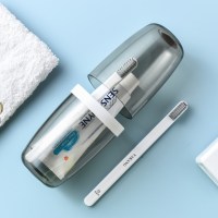 透明灰|简约漱口刷牙杯子出差旅行家用洗漱牙刷盒便携式情侣牙缸牙具收纳