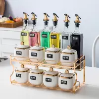 陶瓷调料盒调味瓶组合套装家用厨房盐糖味精调料收纳罐子酱醋油瓶