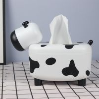 多功能卡通奶牛牙签筒抽纸盒设计客厅创意家用简约纸巾盒
