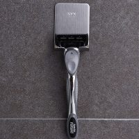 手动款剃须刀架|卫生间置物架家庭壁挂式牙膏牙刷置物架壁式牙刷架刷牙杯漱口杯架