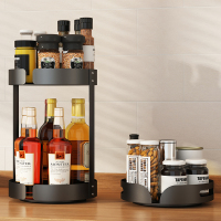 厨房置物架旋转调料架台面调味品油盐酱醋佐料架多功能收纳盒架子