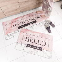 北欧厨房地垫防油防水垫浴室防滑脚垫 ins进门门口垫子家用地毯