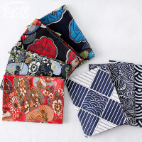 爱悦居 日式棉麻印花布艺海波纹餐垫双层隔热餐垫正反可用防滑垫