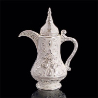 银白水壶|欧式家居金属创意自动手压客厅餐厅牙签盒俄罗斯复古牙签筒瓶