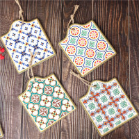 唯美家用碗垫双层软木隔热垫欧式餐桌防烫锅垫陶瓷复古餐盘垫文艺