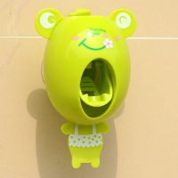 花青蛙|卡通漱口杯牙刷架套装创意洗漱杯牙刷杯架牙具座儿童自动挤牙膏器