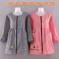 家用厨房纯棉罩衣女上衣时尚防污做饭工作服可爱日系长袖围裙大人