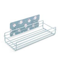 普通款卫浴蓝|浴室置物架墙上免打孔壁挂式卫生间收纳架铁艺卫浴架厕所洗手间