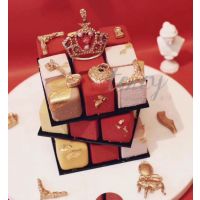 基础款小号白色架子|方形魔方硅胶慕斯蛋糕模具法式甜点立体西点巧克力烘焙装饰架子