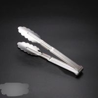 201食品级加厚梅花夹中号|304加厚不锈钢 烧烤夹子食品夹子厨房夹子面包夹牛排夹烘焙煎饼夹