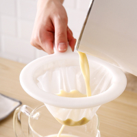 家用过滤网筛超细多功能榨果汁隔渣漏网厨房带柄滤网油漏勺过滤袋