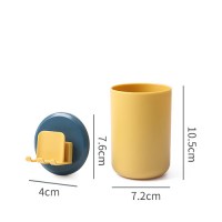 撞色款【黄+蓝】【双12活动期间掉落包赔】|牙刷置物架免打孔卫生间壁挂式浴室梳子牙膏筒厕所洗漱台收纳架