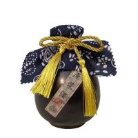 黑瓶兰花布 1壶6碗(三两碗)|复古酒碗酒杯仿古陶瓷大碗喝酒精致酒具水浒传道具陶碗酒壶一斤装