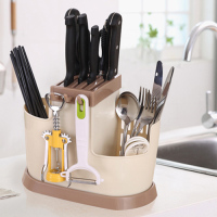 多功能筷子筒沥水筷子架厨房筷子盒挂式餐具刀具架塑料筷子笼筷筒