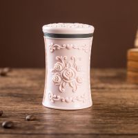 粉色款 小蛮腰牙签筒|欧式牙签筒创意家用手压自动客厅茶几餐桌三脚塑料牙签收纳牙签罐