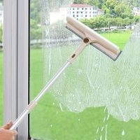 可伸缩长杆擦窗器|擦玻璃器双面伸缩杆擦窗神器高楼刮水器清洁清洗刷