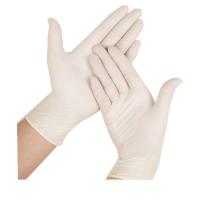 S小码 加长加厚米白色50只|一次性防护乳胶橡胶丁腈合成清洁加长洗碗美容防水防油家耐用手套