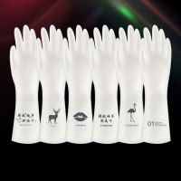 S[常规款][耐磨][款式图案随机 1双[体验装]|洗碗手套女防水橡胶薄款厨房耐用洗衣衣服胶皮塑胶家务刷碗