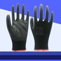 黄纱黑耐磨丁青 12双|手套劳保耐磨一次性橡胶丁腈手套女工业作业手套