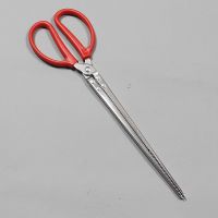 普通直头款38CM|黄鳝夹泥鳅钳鳝鱼钳不锈钢夹蛇控鱼器扁头火钳垃圾夹垃圾钳拾物器