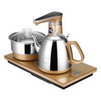 法耐全自动上水茶几茶台烧水壶泡茶专用一体茶桌嵌入式电磁茶炉茶具 23X37金色201 JS-S102GZ