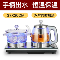 狄丽莫全自动底部上水电热水壶泡茶专用烧水壶茶台一体嵌入式茶具煮茶器_银色-消毒款