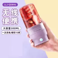 小熊(bear)榨汁机家用小型便携式水果电动榨汁杯炸果汁多功能迷你果汁机_米白色实发紫色