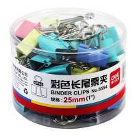 得力8553彩色长尾票夹 32mm