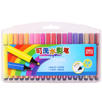 Deli 得力70659可水洗36色水彩笔 粗三角杆儿童绘画笔 36支/盒