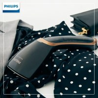 飞利浦(Philips) 蒸汽挂烫机 便携手持式蒸汽熨斗 旅游家用迷你小型挂式电熨斗熨烫刷炫酷黑 GC362