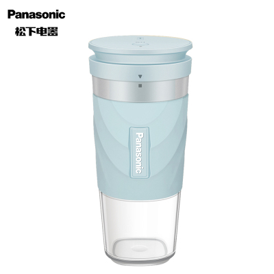 松下（Panasonic）蓝色榨汁机 便携式充电迷你果汁机料理机随身杯 300ML MX-HPC203ASQ