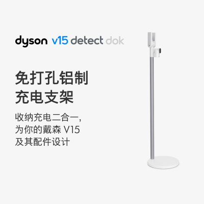 戴森(Dyson) V15 Dok 免打孔充电支架戴森人气配件!适用于V15系列吸尘器 墙壁免打孔 整洁存放