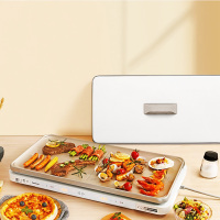 松下(Panasonic)聚嗨盘 NF-M1 网红锅 多用途锅 电烤盘 多功能料理锅 煎烤锅可定时烤肉锅 白