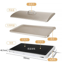 松下(Panasonic)金色 多用途锅 聚嗨盘 网红锅 多功能锅 料理烧烤火锅一体锅 左右独立控温 NF-M1-N