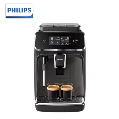 飞利浦(PHILIPS)咖啡机 EP1221 黑珍珠触控屏 入门款原装进口意式全自动家用现磨咖啡机