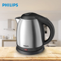 飞利浦(PHILIPS)电水壶热水壶电热水壶304食品级不锈钢1.2L开水壶家用小巧快捷烧水壶银灰 HD9307