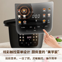松下(Panasonic)4L电压力锅 焗鲜锅 电压锅 开盖火锅料理 电饭锅 24h人性化预约 NF-PC401-K
