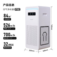夏普(Sharp)大白P70空气净化器除异味吸浮毛除过敏原除甲醛除菌除臭吸猫毛狗毛 69码(6908502763178)
