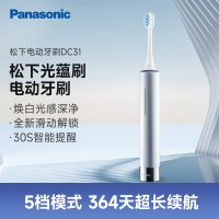 松下(Panasonic)电动牙刷 EW-DC31 光蕴刷成人情侣款 5种模式 去渍护龈双效清洁 滑动解锁科技小光环