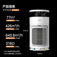 美的(Midea)小山竹宠物空气净化器吸猫毛除甲醛异味过敏源杀菌PET600