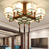 法耐新中式吸顶灯禅意中国风古典大气客厅灯家用餐厅卧室灯铁艺灯具