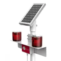 日昇之光(RECEN)RXH8305 1W 3.7V 2Ah IP67 太阳能警示灯 带立杆 1套 红色