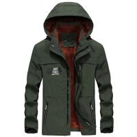 蒙洛里克 2022冬季新款男装运动夹克青年休闲加绒衣服男可脱卸帽宽松茄克外套男士9852A