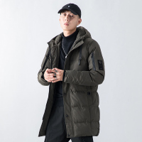Manloric棉衣2022冬季新款男中长款连帽潮流加厚大码青年休闲冬装外套WSL G-302