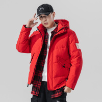 Manloric羽绒服男2022冬季日系潮流短款连帽加厚韩版白鸭绒潮牌外套WSL-651