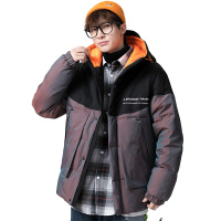 Manloric羽绒服男生2022冬季新款韩版青少年短款白鸭绒宽松工装休闲外套潮EL-2707